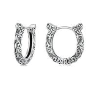 WBDWWTD Orecchini a Cerchio a Ferro di Cavallo Portafortuna in Argento Sterling 925 per Donne Orecchini a Cerchio alla per Adolescenti Orecchini a cartilagine