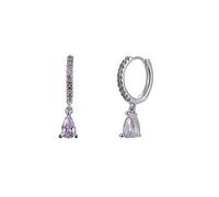 WBDWWTD Orecchini a Cerchio in Vero Argento Sterling al 100% per Le Donne Orecchini a Goccia con zirconi Colorati Orecchini Rotondi Pendientes Gioielleria raffinata