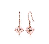 WBDWWTD Orecchini ad Arco a Forma di Cuore Orecchini in Argento Sterling 925 con Pietra di Ibisco di di Limone Naturale