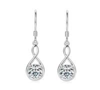WBDWWTD Orecchini con Gocce d'Acqua Argento Sterling D-Colore Moissanite Regali di Gioielli per San per Donne e Ragazze