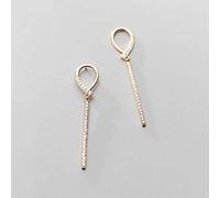 WBDWWTD Orecchini da Donna, Orecchini in Argento S925 da Donna Orecchini Lunghi con Goccia d'Acqua tempestata di Diamanti Orecchini Lunghi con personalità coreanaUna Coppia