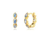 WBDWWTD Orecchini in Argento 925 da Donna, Orecchini da Sposa da Donna Orecchini a Cerchio Viola con zirconi a Forma di marchesa