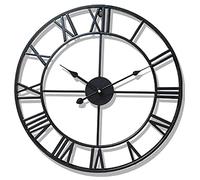 WBDWWTD Orologio da parete, 60 cm, decorazione creativa orologio da parete nemico, camera da letto, ufficio, studio, bar, (nero)