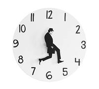 WBDWWTD Orologio da Parete Commedia Britannica Ispirata Ministero di Sciocco Walk Orologio da Parete Decorazioni per la casa comica novità Guarda Funny Walking Mute Orologio Silenzioso