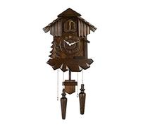 WBDWWTD Orologio da Parete di cuculo Creativo Europeo Soggiorno retrò a Pendolo a Pendolo in Legno massello (Colore di Tronchi) Orologio da Parete Moderno Orologio Decorativo (Dimensioni: s)