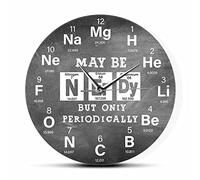 WBDWWTD Orologio da Parete Forse Nerd ma Solo periodicamente biologia biologia biologia da Parete Scolastico di lerame Decorazioni Lab Chimica Dono Science