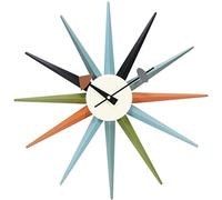 WBDWWTD Orologio da Parete Multicolore in Stile Moderno, Non ticchettio, retrò di metà secolo Orologio da Parete in Quarzo Decorativo Silenzioso, per Un Ufficio Camera da Letto Soggiorno