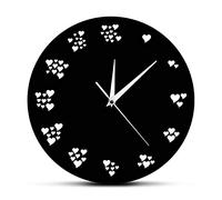 WBDWWTD Orologio da Parete Ti Amo Ogni Secondi romantici Arte da Parete Cuore Orologio da Parete Decorazione per Matrimoni amorevole Cuori Orologio da Giorno di San