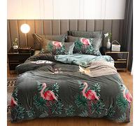WBDWWTD Set Biancheria da Letto King Size Floreale, Copripiumini matrimoniali Invernali, Set Biancheria da Letto Set Copripiumino Matrimoniale Set Copripiumino Lenzuolo Invernale Morbida e Calda