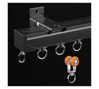 WBDWWTD Tracciatura da Pavimento Montata sulla Soffitta per Curtine, 2m, 5m, 6m, 8m, 10m - Tracciatura a Rettilineo di Curtine e Accessori per Curtine Pesanti - Metallico