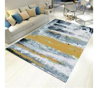 WBDYMX Tappeti Per Cucina Lavabili E Antiscivolo tappeto bambina 120x200CM inter Giallo astratto grigio blu cameretta ragazzo cuscini da pavimento grandi