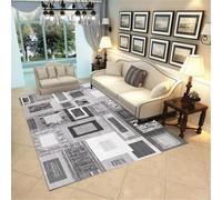 WBDYMX Tappeto Gomma Bambini room decor 100x120CM decorazioni cameretta ragazzi grigio geometrico vintage camera matrimoniale asciugapassi