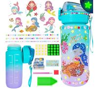 Wbesty Kit per decorare la tua bottiglia d'acqua per ragazze dai 4 ai 12 anni, pittura a diamante con stella che si illumina al buio, regali artistici e artigianali per ragazze, regalo di compleanno e