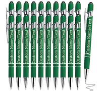 WBgjsnklbnl Penne personalizzate con nome, confezione da 30 penne a sfera con inchiostro nero, con punte per stilo, per uomini, affari, adulti, donne, insegnanti, infermieri, regalo di nozze, verde