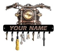 WBgjsnklbnl Portachiavi in metallo personalizzato con nome di famiglia, ganci per montaggio a parete, decorazione per casa, soggiorno, cucina, inaugurazione della casa, regalo di nozze, stile 6