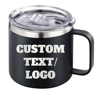 WBgjsnklbnl Tazza da caffè personalizzata in acciaio inossidabile, tazza da viaggio isolata con manico scorrevole, tazza incisa per Natale, compleanno, San Valentino, regali per uomini, donne