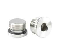 WBHFOIKNMS M8 M10 M12 M14 M16 M18 M20 1/8" 1/4" 3/8" 1/2" 3/4" 1" Male 316 Stainless Steel Hex Socket Head End Cap Pipe Fitting(M27x2) WBHFOIKNMS