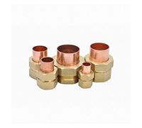 WBHFOIKNMS Pipe Fittings 1/4" 3/8" 1/2" 3/4" 1" -4" BSP Female Threaded Brass to Braze Cup Connector End Gas Supply Pipe Connector (Color : NO2) WBHFOIKNMS