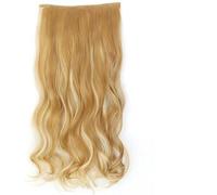 WBLSPA Acconciature Sintetiche Ondulate Lunghe 5 Clip nelle Estensioni dei Capelli Parrucchino Marrone Resistente al Calore One Piece 5 Clip per Capelli per donna-SG88-27H613-32 pollici-80 cm-Cina
