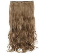 WBLSPA Acconciature Sintetiche Ondulate Lunghe 5 Clip nelle Estensioni dei Capelli Parrucchino Marrone Resistente al Calore One Piece 5 Clip per Capelli per donna-SG88-12-24-22 pollici-55 cm-Cina