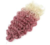WBLSPA Estensioni dei Capelli Intrecciati Oceano Trecce Sintetiche all'Uncinetto Afro Curl Hawaii Ricci Ombre Nero Rosa Acqua Treccia per donne-T530-613-24 pollici-60 cm-Cina-7 Pezzi/Lotto