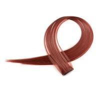WBLSPA Estensioni per Capelli Sintetici Lunghi e Lisci Colorati con Clip Fermagli per Capelli Neri Colorati Resistenti al Calore Posticci per Donne-Rosa grassa 50 cm
