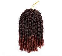 WBLSPA Estensioni trecce all'Uncinetto per Capelli Primaverili Ombre da 8 Pollici Sintetico 30 Radici Colore Marrone Nero Intrecciare i Capelli all'Uncinetto-# 350-8 pollici-CINA-1pcs/lotto