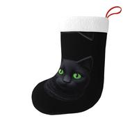 WBQLSL 45 x calzini decorativi natalizi da 28 cm, calzini decorativi a forma di gattino dagli occhi verdi, festività natalizie, eventi e cerimonie