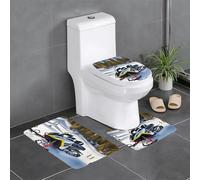 WBQLSL Advanced SnowmobileBathroom tappetino antiscivolo Set camera da letto tappetino vasca da bagno decorazione casa peluche tappeto