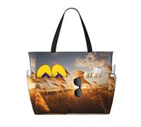 WBQLSL Ance nel vento Pattern spiaggia borsa da viaggio per palestra/piscina/supermercato shopping/breve viaggio