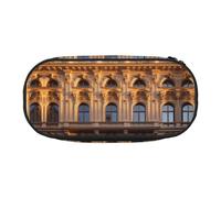 WBQLSL Architettura classica Astuccio di grande capacità, borsa portaoggetti per cancelleria divisoria multistrato - unisex apprendimento forniture per ufficio