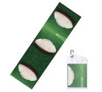WBQLSL Asciugamano rinfrescante in microfibra per palla da rugby (30,5 x 101,6 cm), essenziale per palestre, yoga e corsa