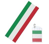 WBQLSL Asciugamano sportivo in microfibra con bandiera dell'Italia (30,5 x 101,6 cm), essenziale per palestra, yoga e corsa