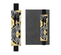 WBQLSL Astuccio per penne con fascia elastica con motivo zebrato bianco e nero, adatto per regali di compleanno per ragazze, festa dell'insegnante, stagione di laurea, confezione regalo di cancelleria