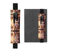 WBQLSL Astuccio per penne con motivo cucciolo sorridente con fascia elastica, adatto per regali di compleanno delle ragazze, festa dell'insegnante, stagione di laurea, scatola regalo di cancelleria