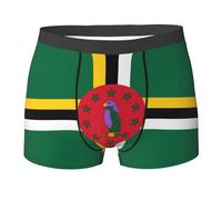 WBQLSL Bandiera del Commonwealth della Dominica Patterns Boxer da uomo - Asciugatura rapida, traspirante e confortevole per l'uso quotidiano -, Nero , S