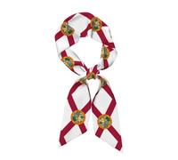 WBQLSL Bandiera della Florida Le sciarpe lunghe stampate e le sciarpe per capelli da donna possono essere utilizzate come accessori, accessori per borse o cinture.
