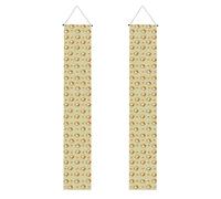 WBQLSL Banner decorativo con gatto in stile cartone animato, adatto per interni ed esterni, decorazione per feste