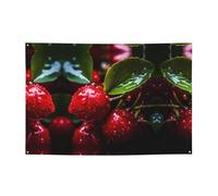 WBQLSL Banner per feste con stampa di frutta post-raccolta, 119,4 x 180,3 cm, per compleanno/Natale/laurea/anniversario