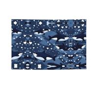 WBQLSL Banner stampato Blue Killer Whale, perfetto per compleanni, riunioni, lauree e celebrazioni di anniversario.