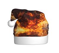 WBQLSL Basket on Fire e Water Flame Splashing I cappelli stampati festivi e i cappelli di Natale per adulti sono perfetti per feste di Natale invernali e per l'uso quotidiano