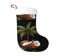 WBQLSL Bellissimi alberi di cocco calzini creativi per le vacanze, calzini decorativi per feste di Natale, Capodanno, 45 x 28 cm