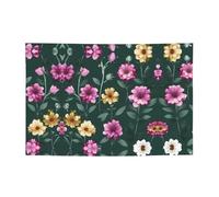 WBQLSL Bellissimi fiori viola stampati festone 119,4 x 180,3 cm per compleanno/Natale/laurea/anniversario