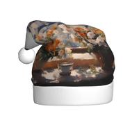 WBQLSL Bellissimo cappello di Babbo Natale stampato con piloni in lontananza, cappello decorativo per feste di Capodanno, decorazione scenica per foto atmosferiche
