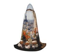 WBQLSL Bellissimo mantello da mago M con motivo piloni in lontananza, adatto per cosplay di adulti e ragazzi, gamma completa S, M, L