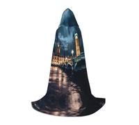 WBQLSL Big Ben, mantello con stampa Inghilterra L | con cappuccio | costume cosplay | accessori per feste di Halloween | S/M/L