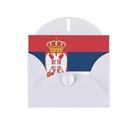 WBQLSL Biglietti di auguri con bandiera della Serbia, perfetti per compleanni, matrimoni e biglietti di Natale