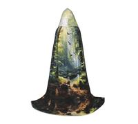 WBQLSL Birds of the Forest S - Mantello stampato con cappuccio, per cosplay, feste di Halloween, S/M/L