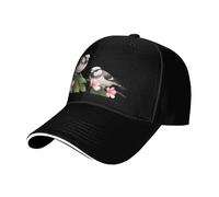 WBQLSL Birds on the Branches - Cappello da baseball con visiera curva, unisex, colore: nero, Nero , L