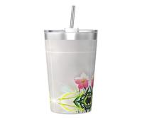 WBQLSL Blooming Cinchona Flower Printed Travel Bottle - Borraccia portatile, per ufficio e auto, sport e viaggi